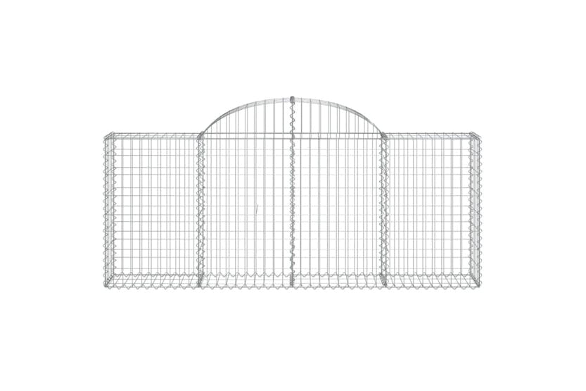 Vidaxl 153484 Arched Gabion Basket 200x30x80/100 Cm Galvanised Iron