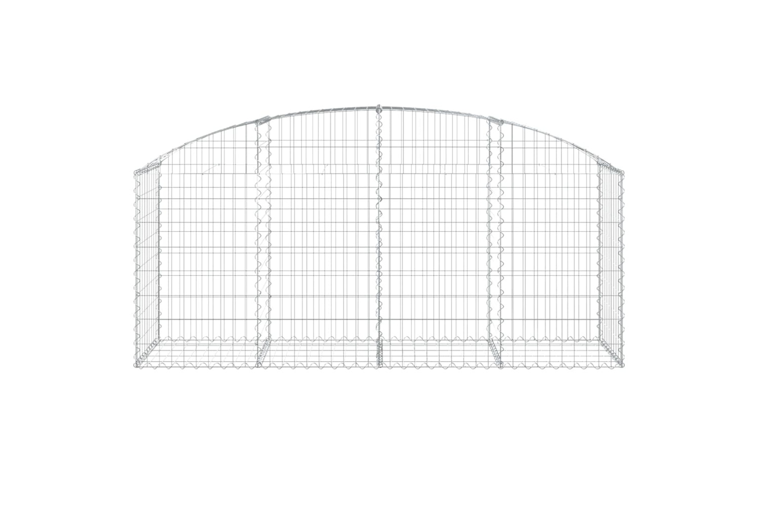 vidaXL 153474 Arched Gabion Basket 200x50x80/100cm Galvanised Iron
