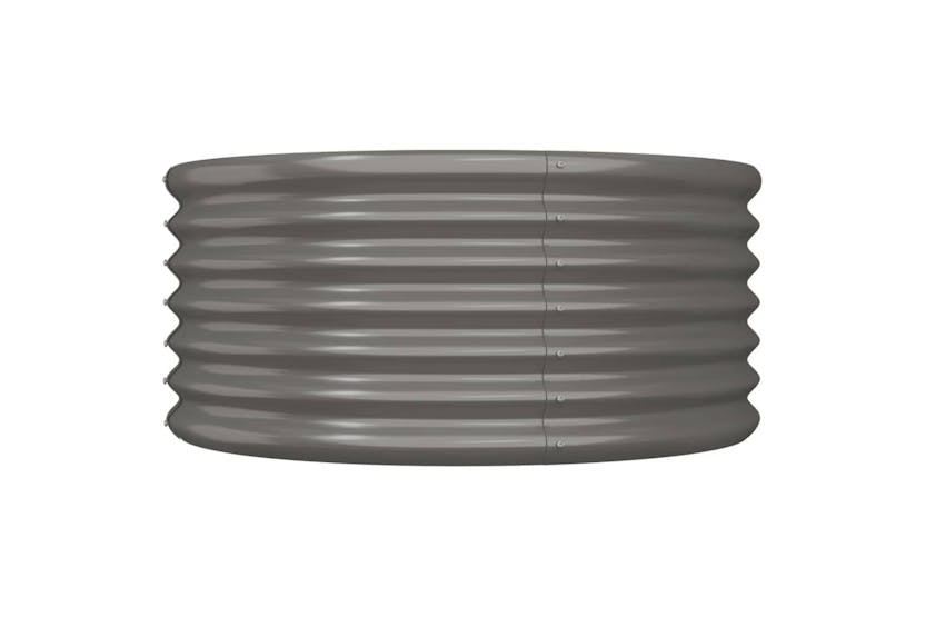 Vidaxl 318854 Garden Planter Powder-coated Steel 80x80x36 Cm Grey