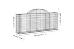 Vidaxl 153484 Arched Gabion Basket 200x30x80/100 Cm Galvanised Iron