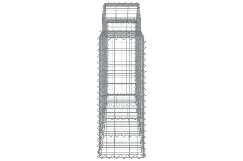 Vidaxl 153484 Arched Gabion Basket 200x30x80/100 Cm Galvanised Iron