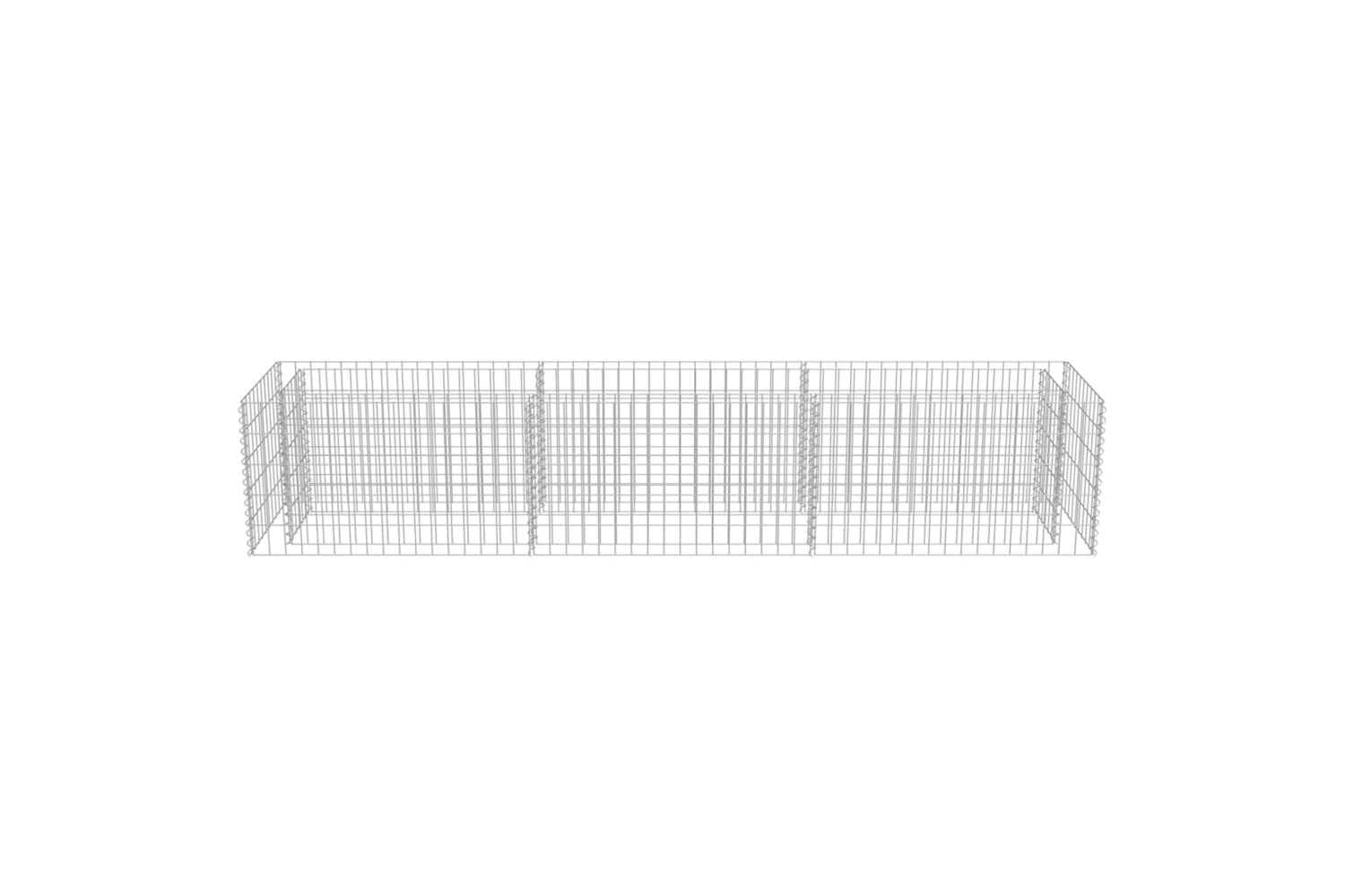 vidaXL 143563 Gabion Raised Bed Galvanised Steel 270x50x50cm