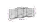 Vidaxl 153515 Arched Gabion Basket 300x50x100/120 Cm Galvanised Iron