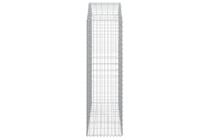 Vidaxl 153458 Arched Gabion Basket 150x50x160/180 Cm Galvanised Iron