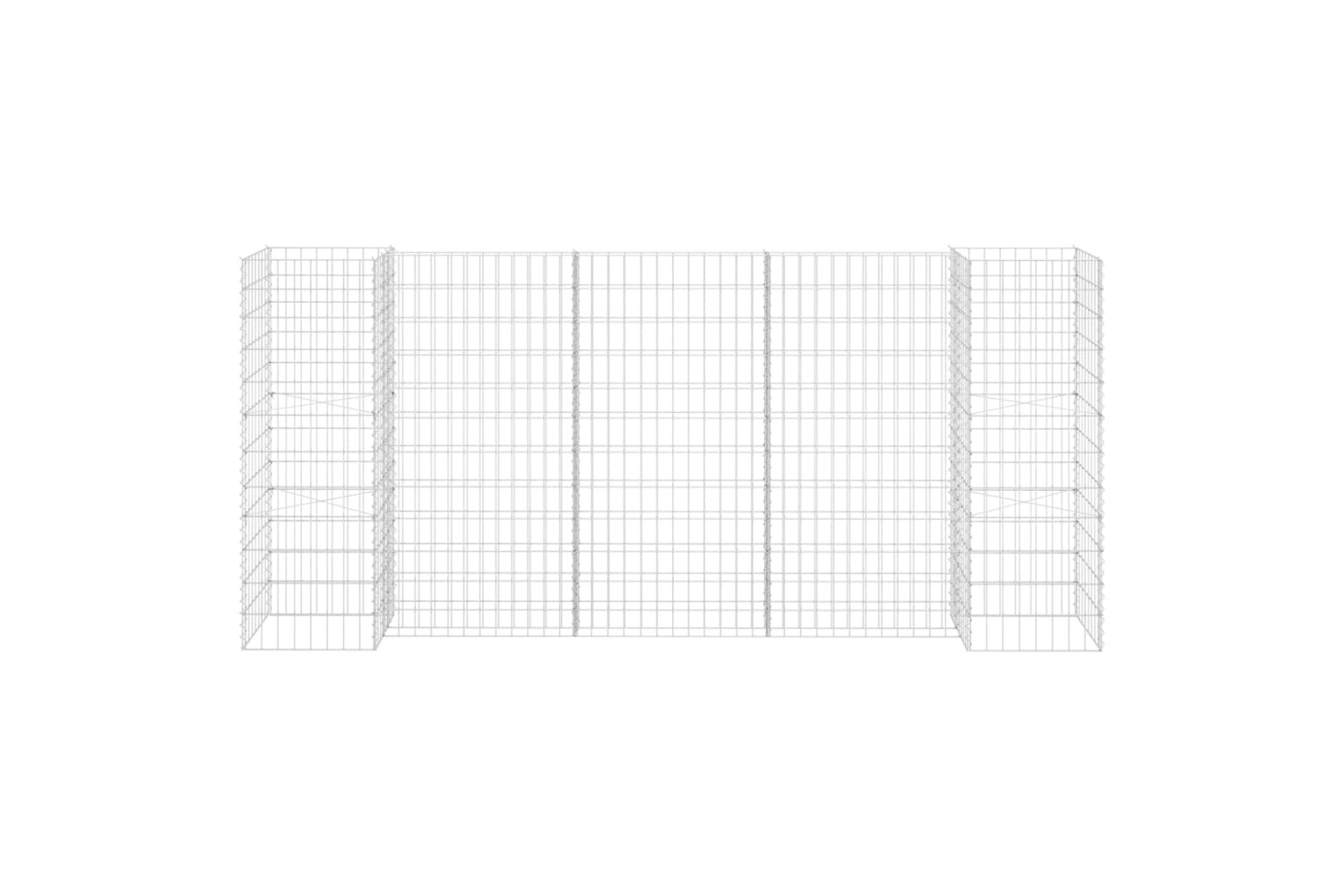 vidaXL 145662 H-shaped Gabion Planter Steel Wire 260x40x120cm