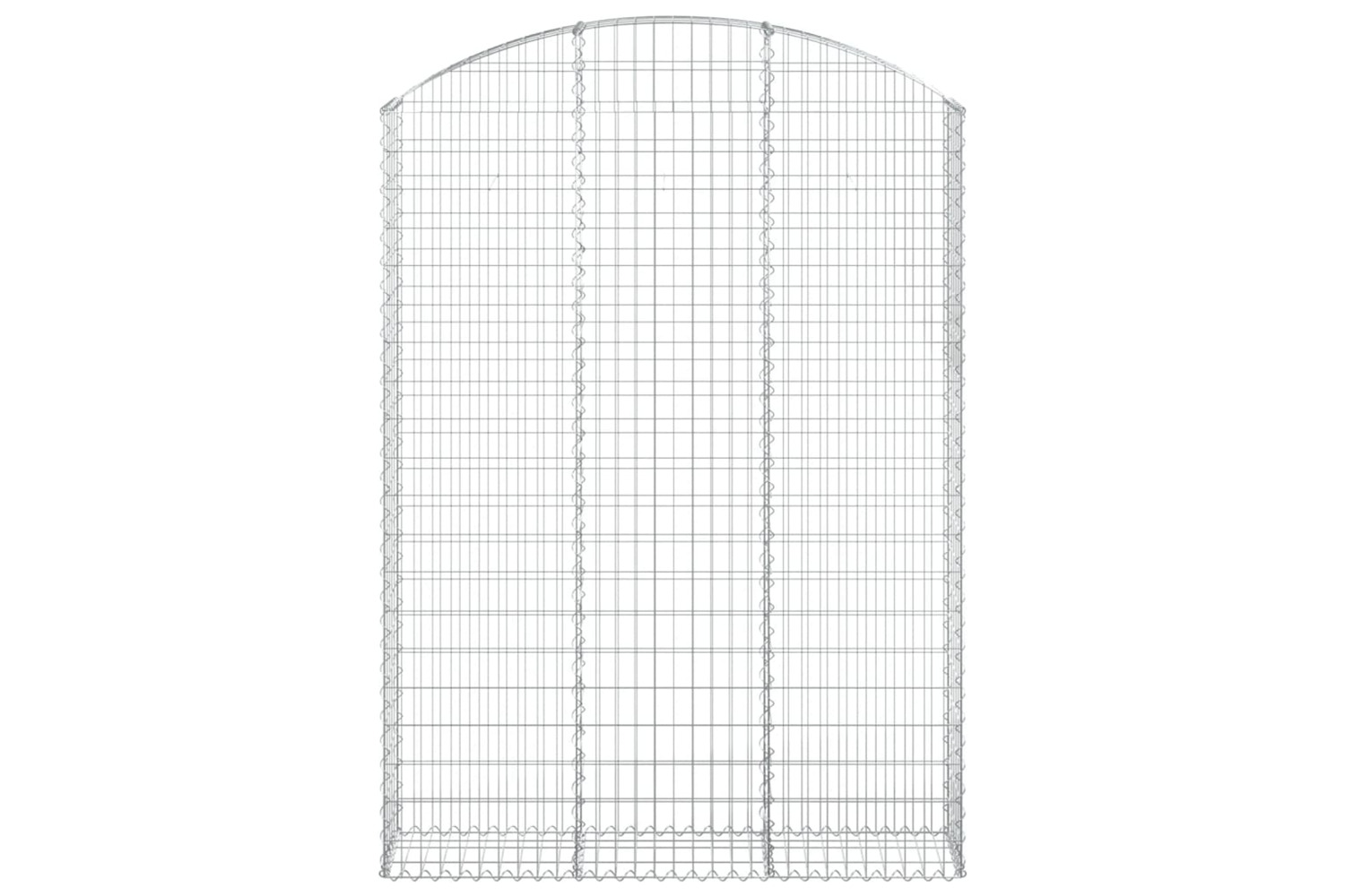 vidaXL 153450 Arched Gabion Basket 150x30x200/220cm Galvanised Iron