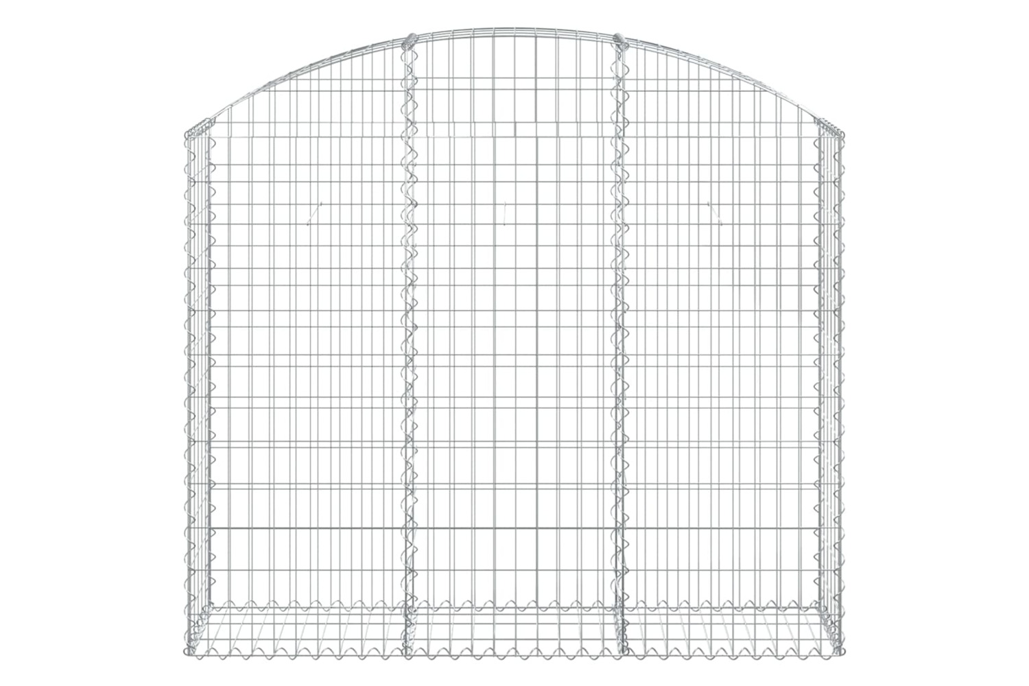 vidaXL 153446 Arched Gabion Basket 150x30x120/140cm Galvanised Iron