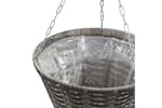Vidaxl 46956 Hanging Flower Baskets 2 Pcs Poly Rattan Grey