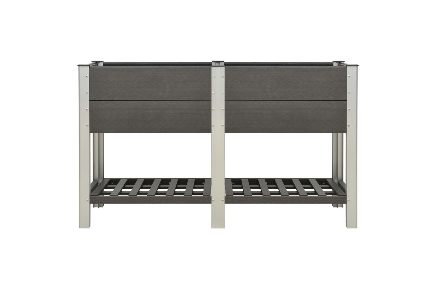 vidaXL 149017 Garden Raised Bed With Shelf 150x50x90cm Wpc Grey