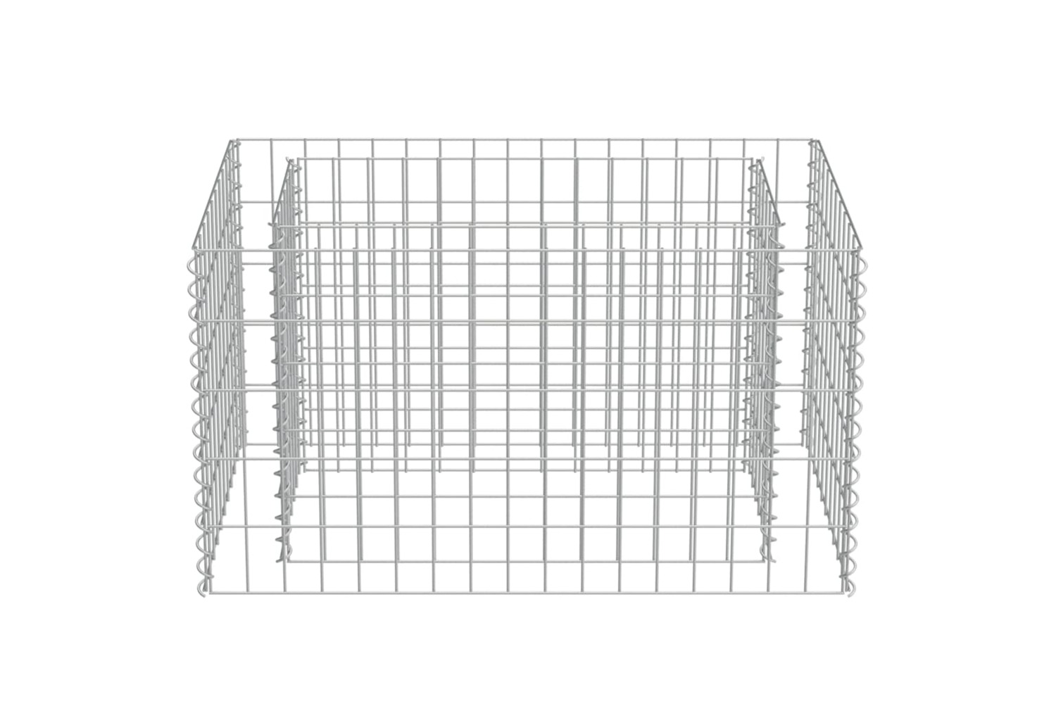 vidaXL 143569 Gabion Raised Bed Galvanised Steel 90x50x50cm