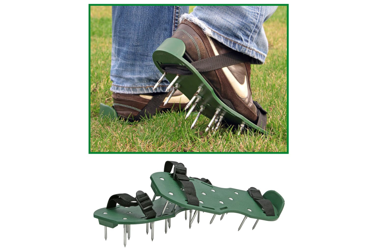 Hi 435322 Lawn Aerator Sandals Green