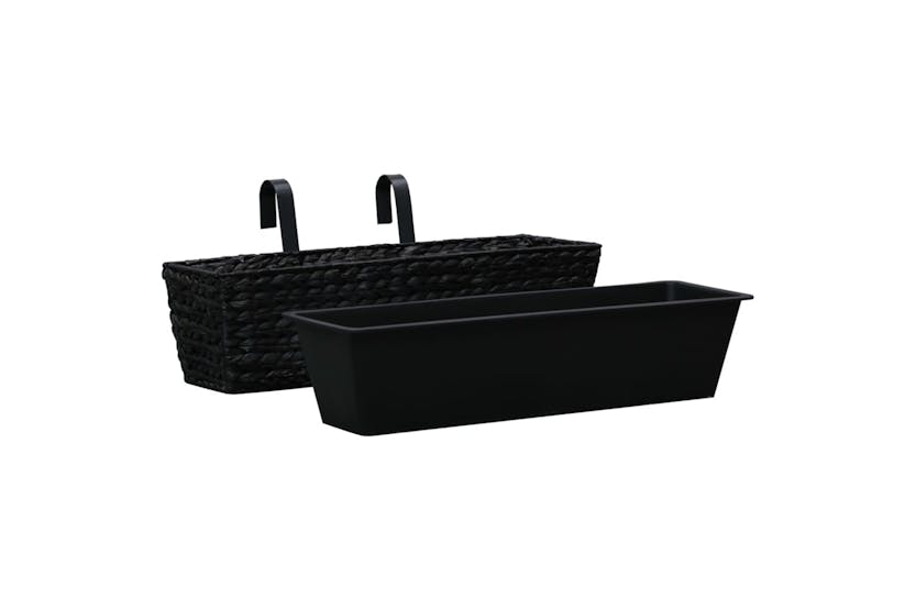 Vidaxl 45579 Garden Planters 2 Pcs Water Hyacinth Black