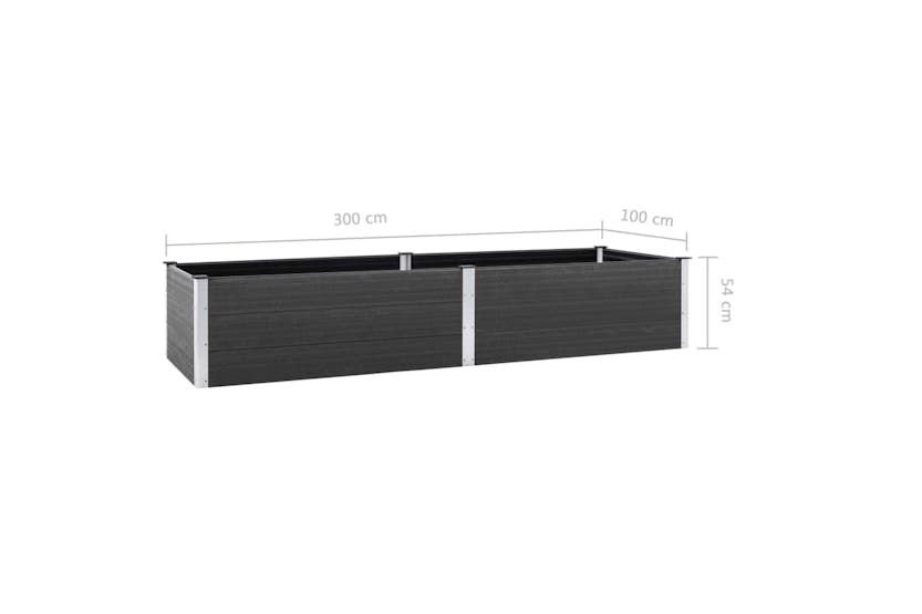 Vidaxl 49063 Garden Raised Bed 300x100x54 Cm Wpc Grey