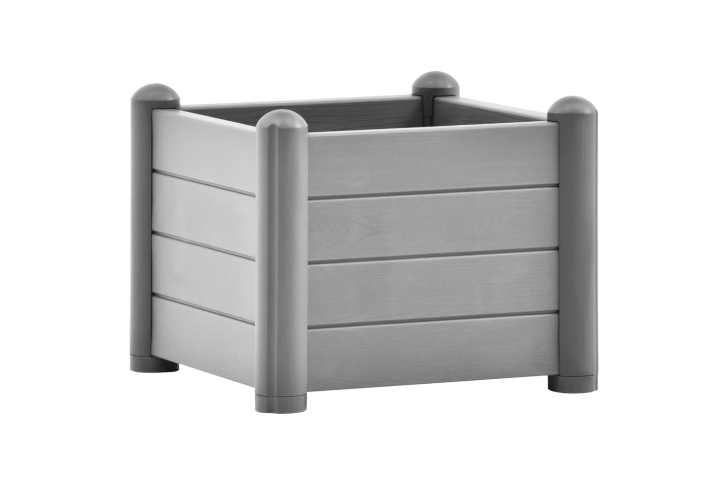 vidaXL 317579 Garden Raised Bed Pp Stone Grey 43x43x35cm