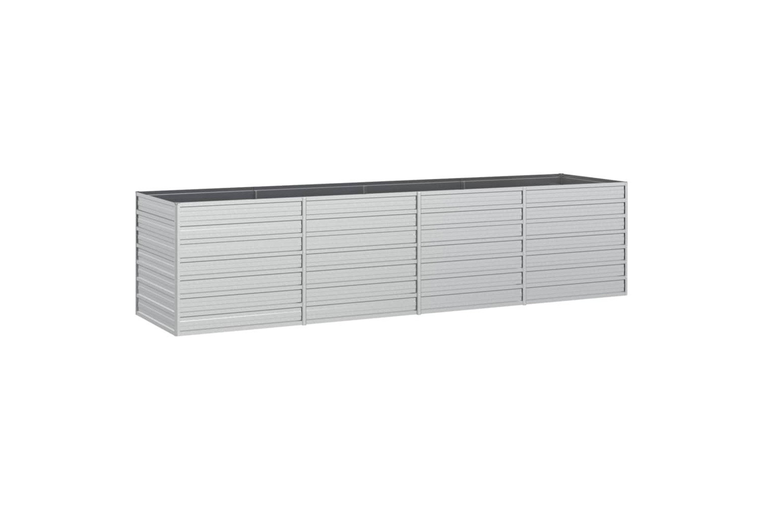 Vidaxl Garden Raised Bed 320x80x77 Cm Galvanized Steel Silver