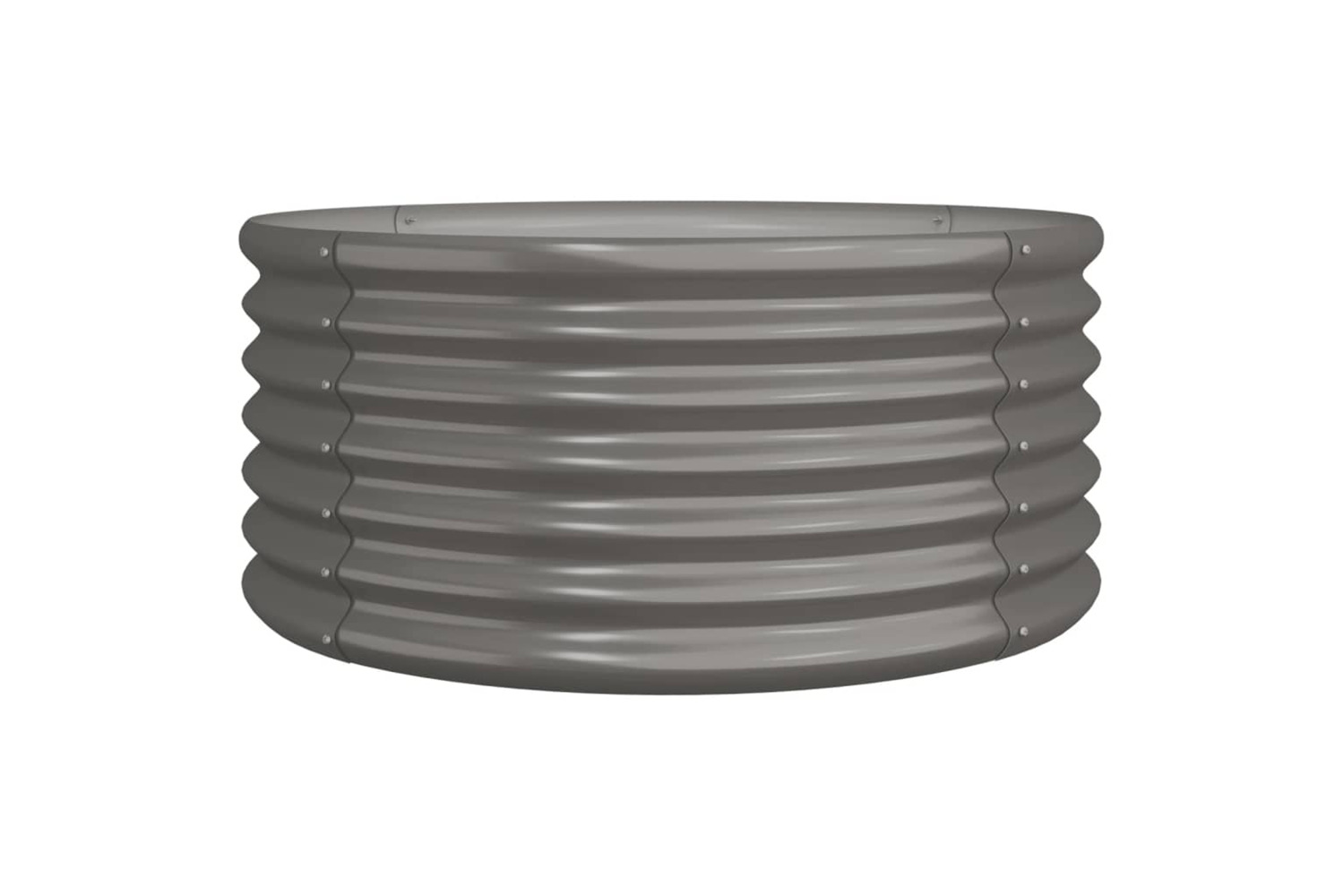 vidaXL 318854 Garden Planter Powder-coated Steel 80x80x36cm Grey