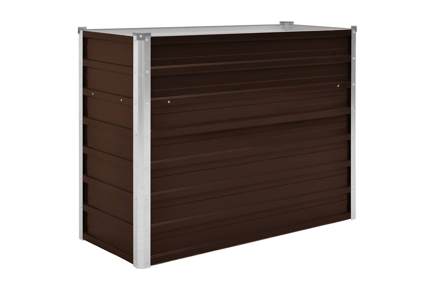 Vidaxl Garden Raised Bed Brown 100x40x77 Cm Galvanised Steel
