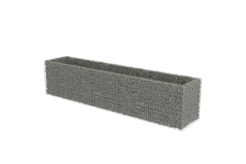 Vidaxl 143552 Gabion Raised Bed Galvanised Steel 450x90x100 Cm