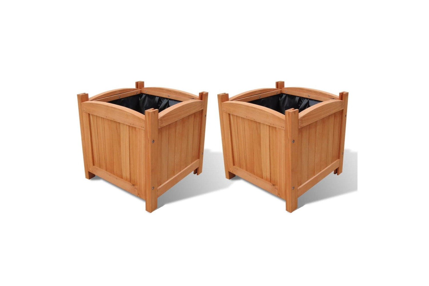 Vidaxl Wooden Raised Bed 30 X 30 X 30 Cm Set Of 2