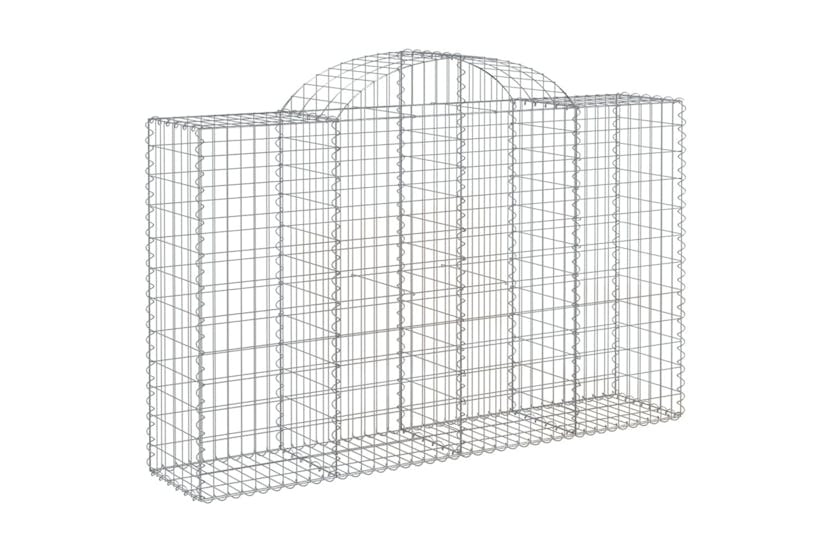 Vidaxl 153496 Arched Gabion Basket 200x50x120/140 Cm Galvanised Iron