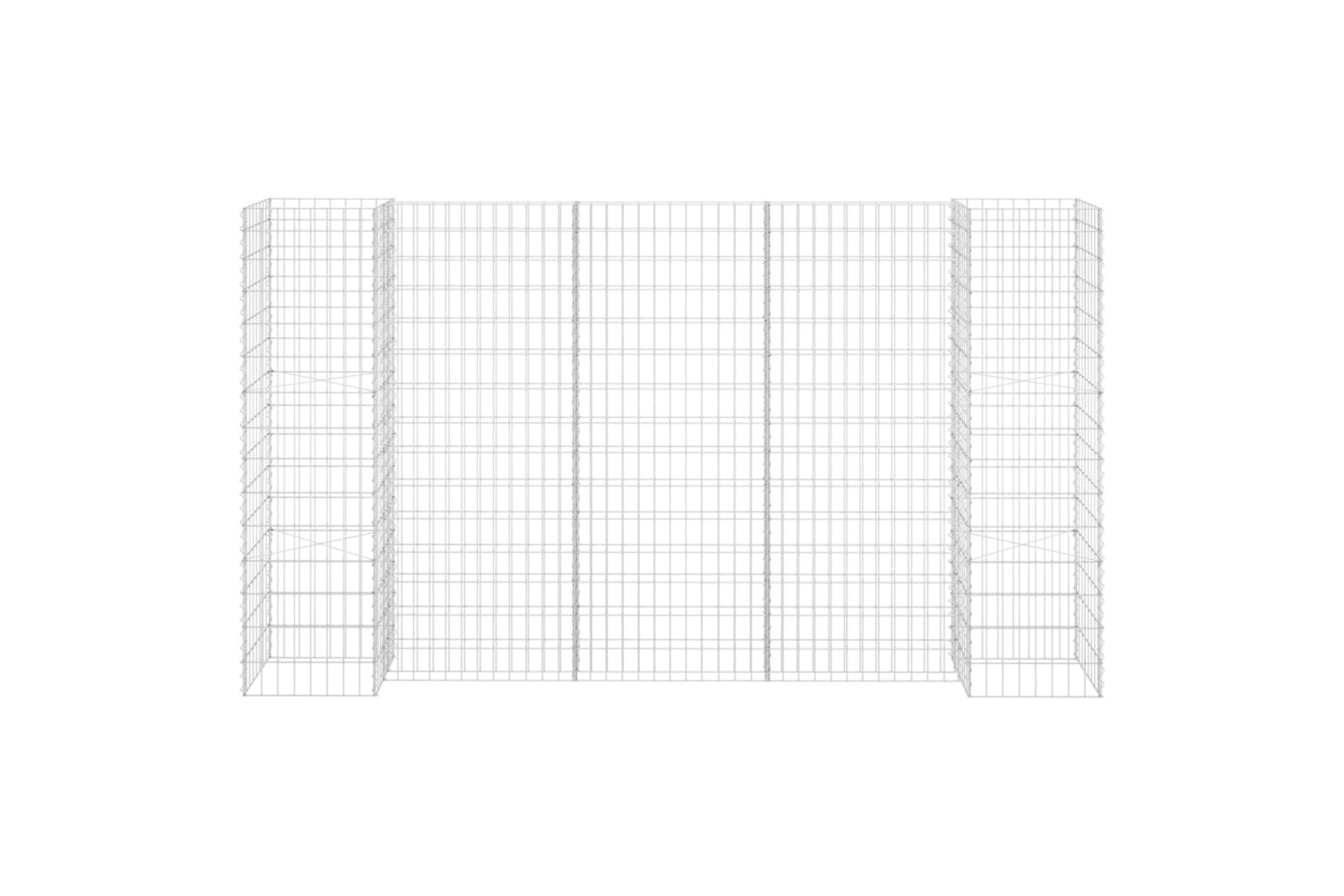 vidaXL 145663 H-shaped Gabion Planter Steel Wire 260x40x150cm