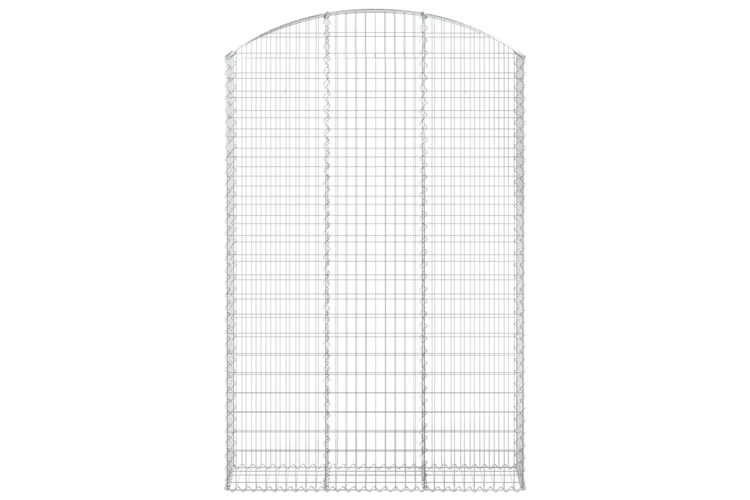 vidaXL 153451 Arched Gabion Basket 150x30x220/240cm Galvanised Iron