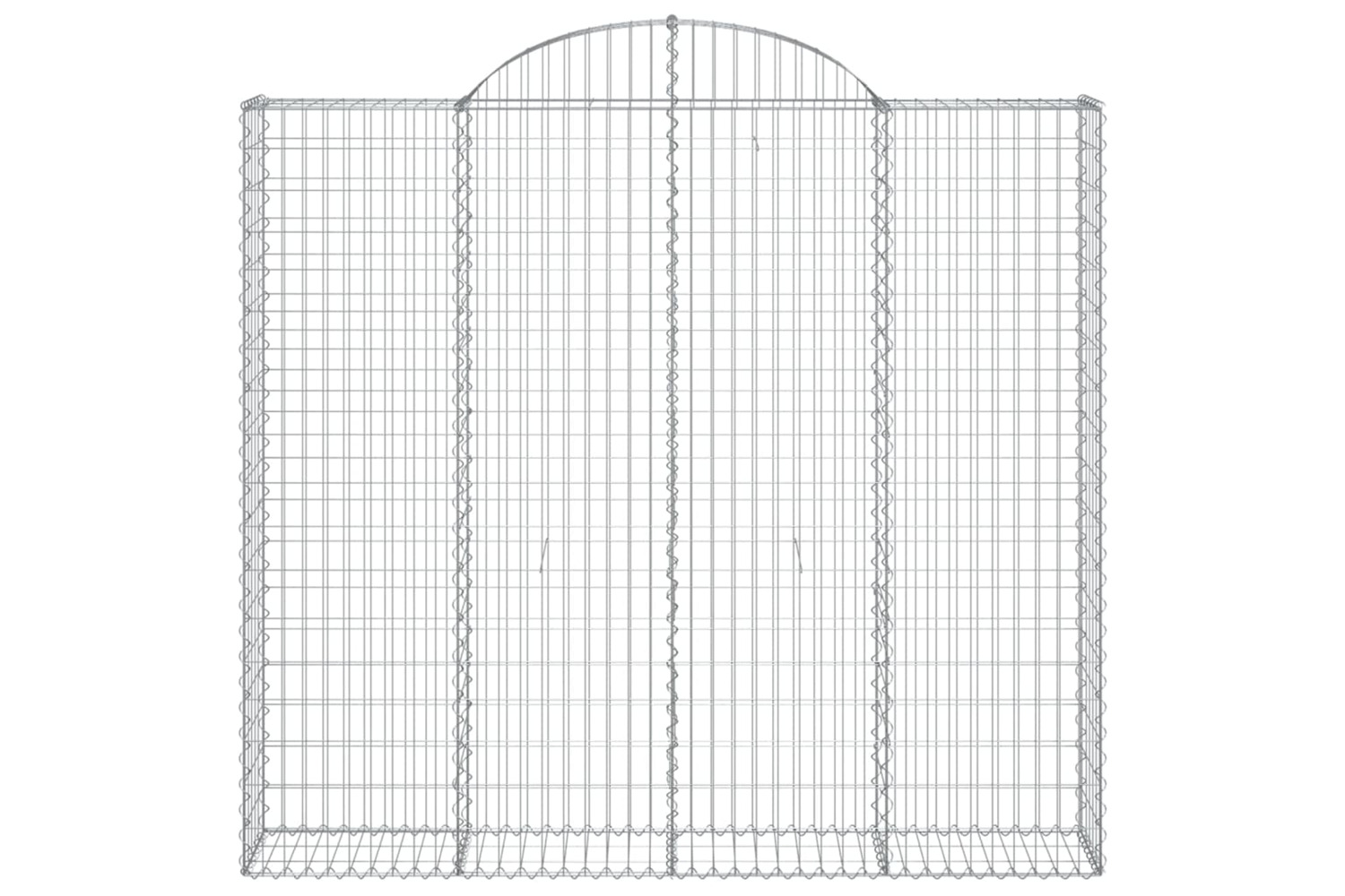 vidaXL 153489 Arched Gabion Basket 200x30x180/200cm Galvanised Iron