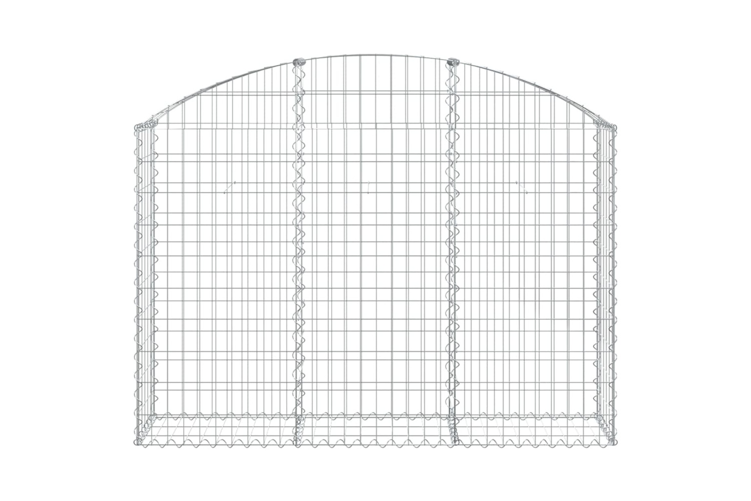 vidaXL 153445 Arched Gabion Basket 150x30x100/120cm Galvanised Iron