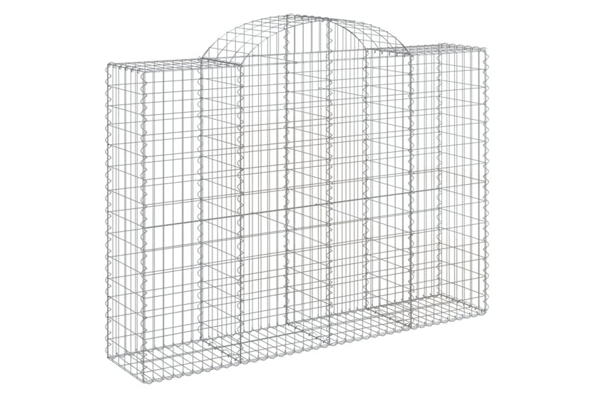 Vidaxl 153497 Arched Gabion Basket 200x50x140/160 Cm Galvanised Iron