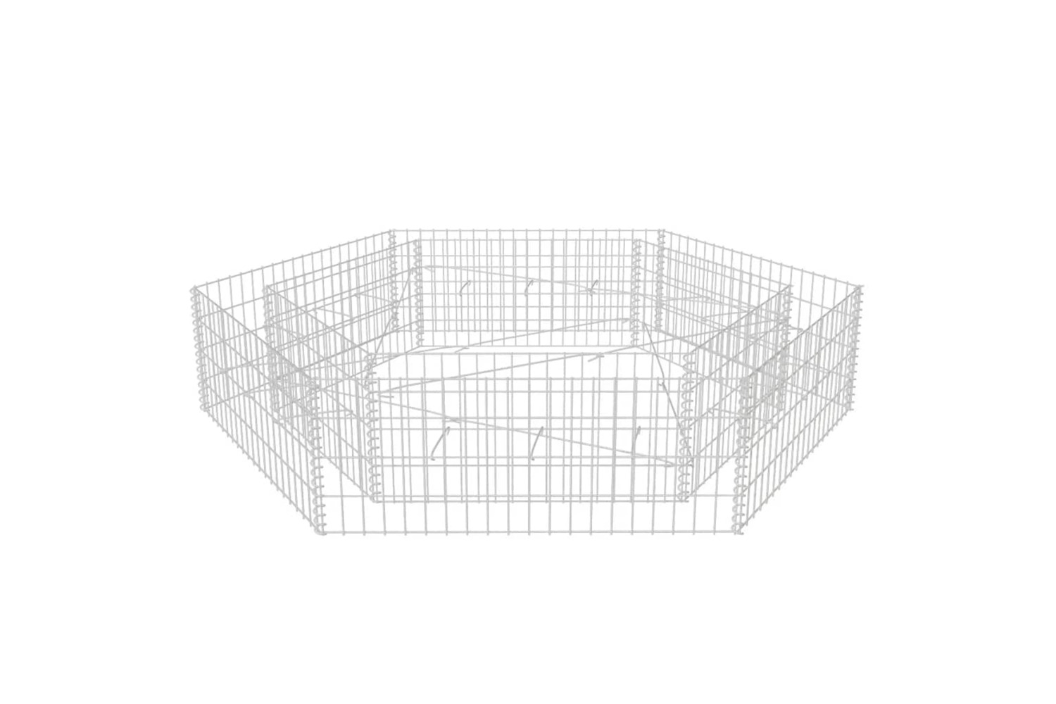 vidaXL 142536 Hexagonal Gabion Raised Bed 200x173x40cm