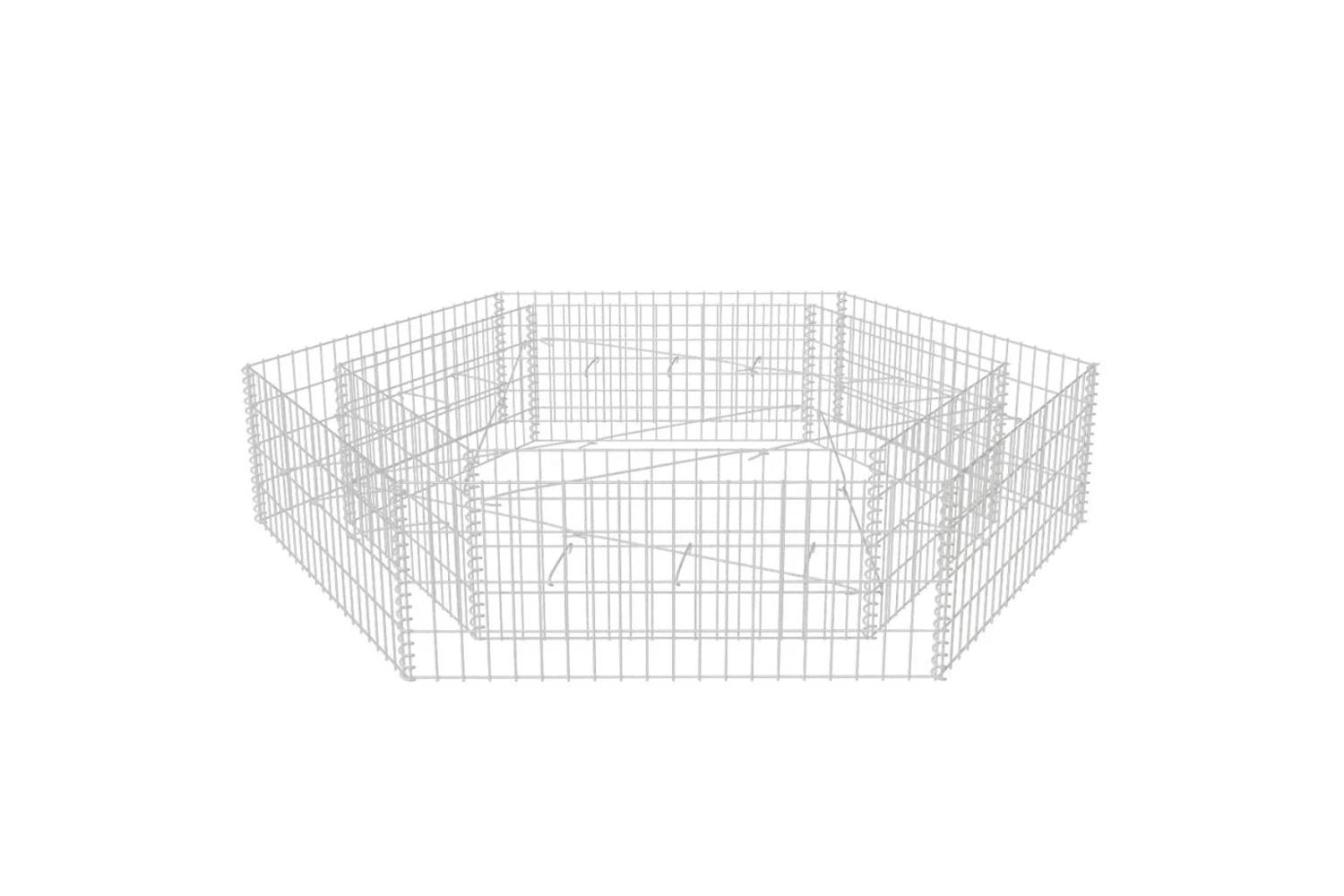 Vidaxl 142536 Hexagonal Gabion Raised Bed 200x173x40 Cm