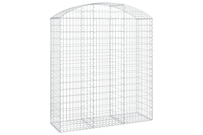 Vidaxl 153458 Arched Gabion Basket 150x50x160/180 Cm Galvanised Iron