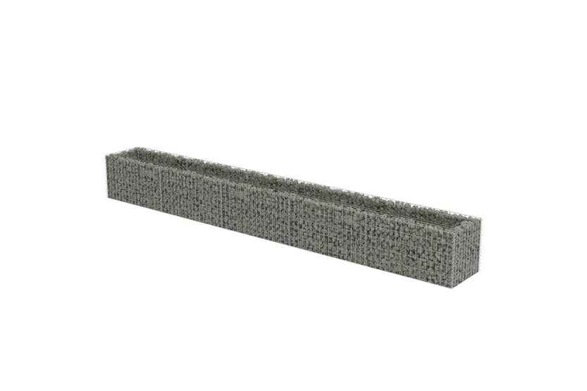 Vidaxl 143565 Gabion Raised Bed Galvanised Steel 450x50x50 Cm