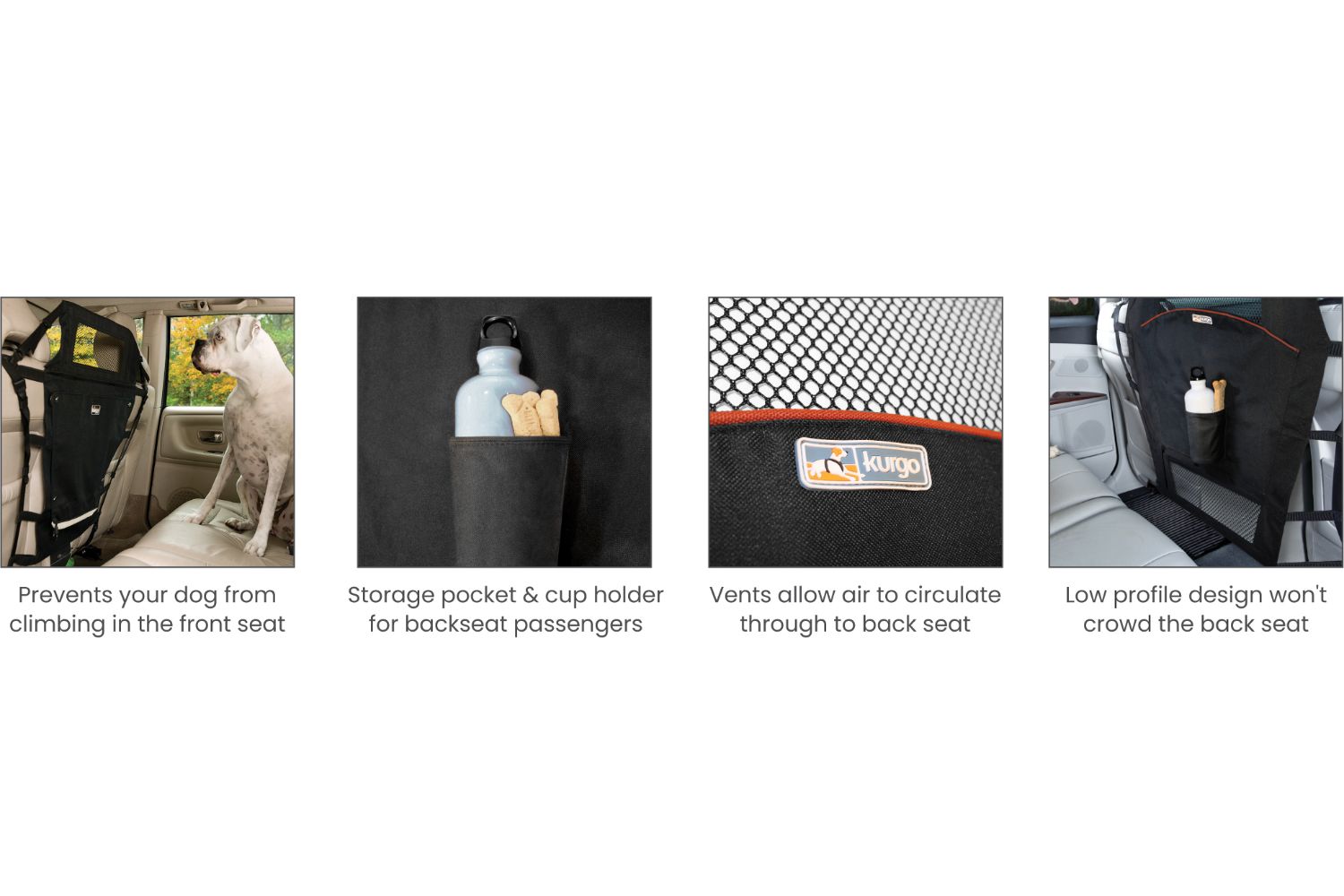 Kurgo KO0067 Backseat Barrier Black Ireland