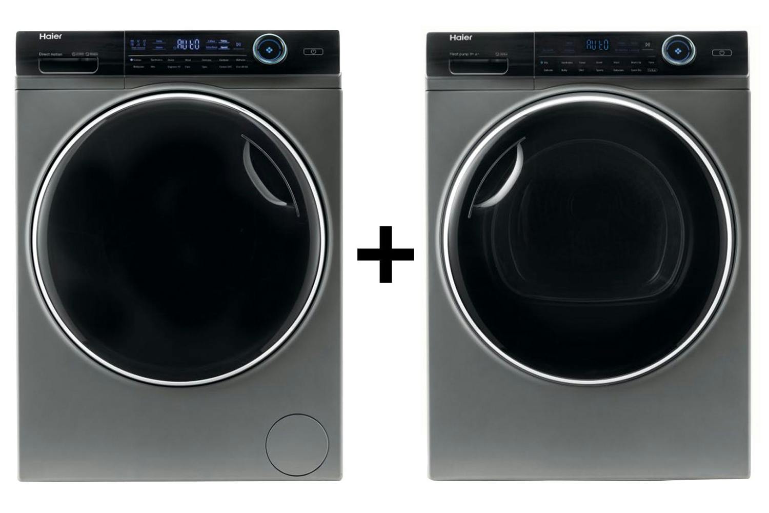 Haier I-Pro Series 7 10kg Freestanding Washing Machine and I-Pro Series 7 9kg Heat Pump Tumble Dryers Bundle