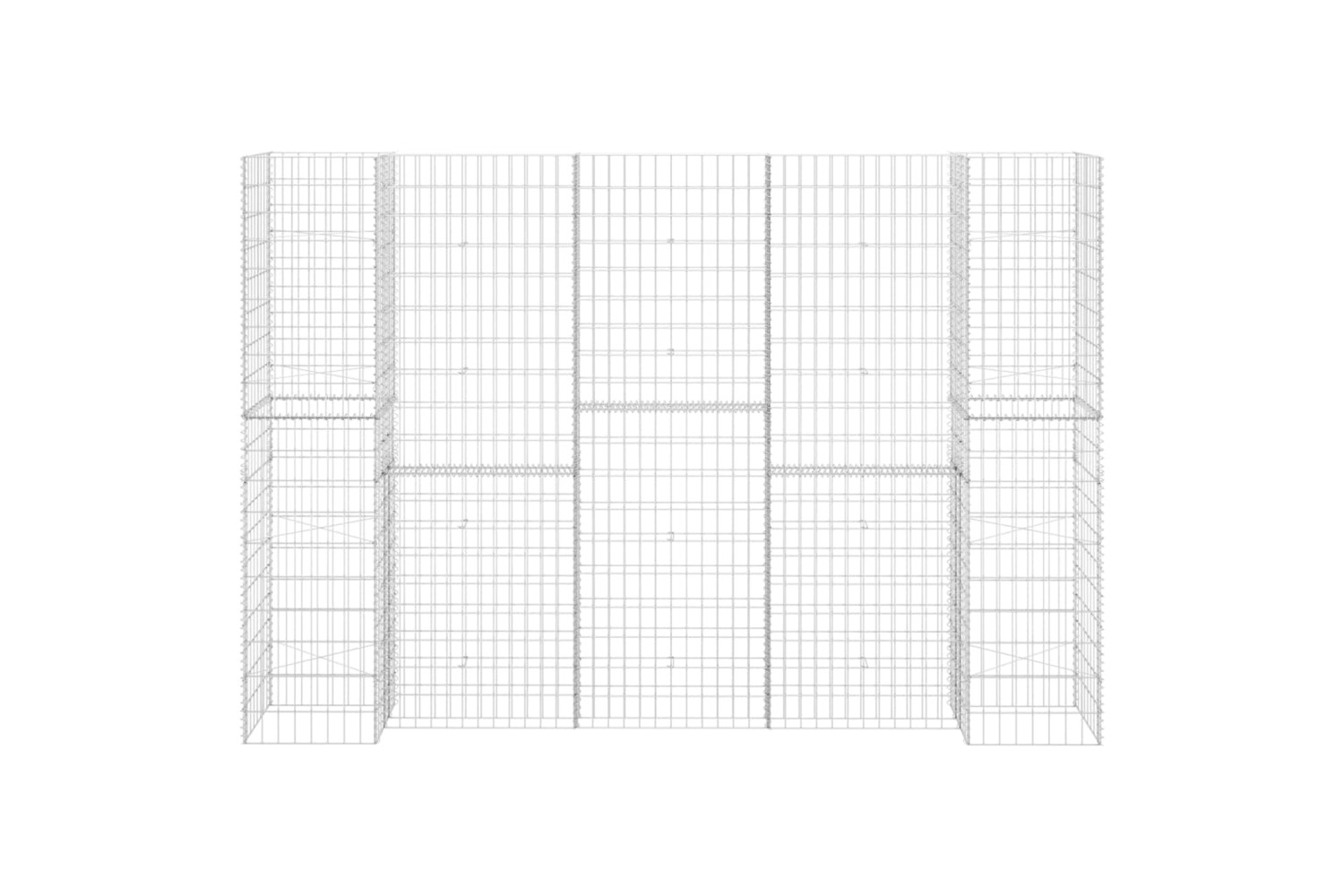 vidaXL 145664 H-shaped Gabion Planter Steel Wire 260x40x180cm