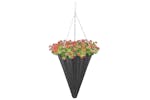 Vidaxl 46955 Hanging Flower Baskets 2 Pcs Poly Rattan Black