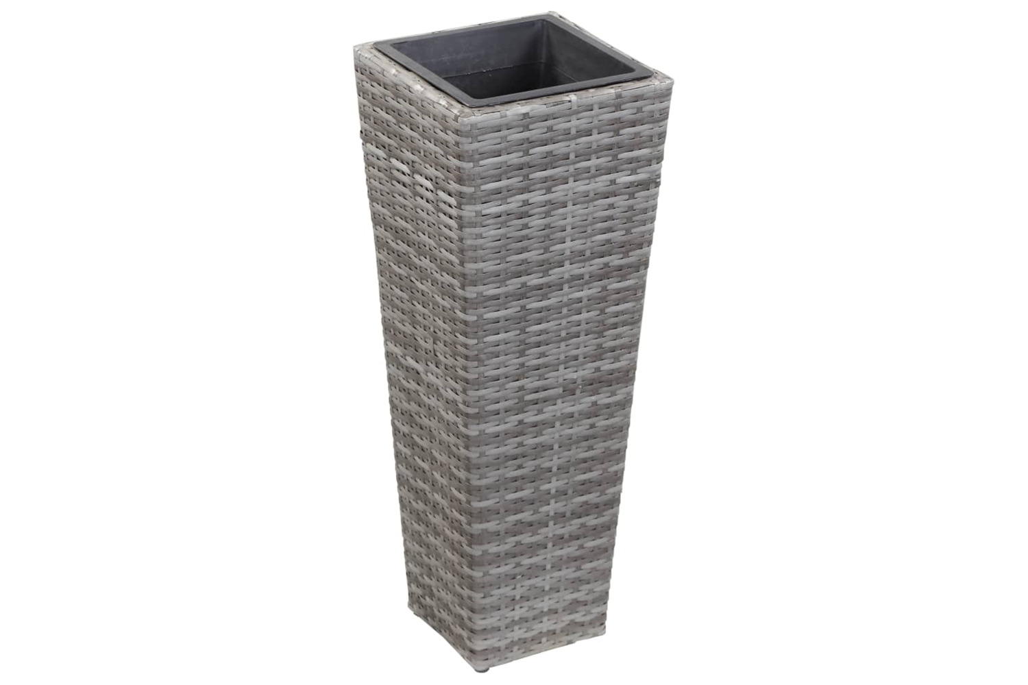 vidaXL 46928 Garden Raised Bed 30x30x80cm Poly Rattan Grey