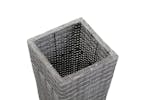 Vidaxl 46928 Garden Raised Bed 30x30x80 Cm Poly Rattan Grey