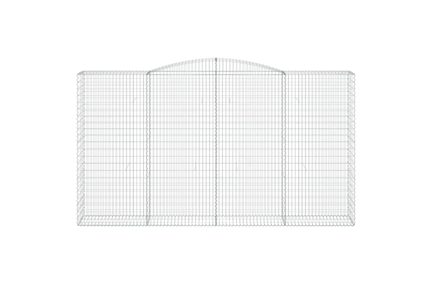 vidaXL 153541 Arched Gabion Basket 400x50x220/240cm Galvanised Iron