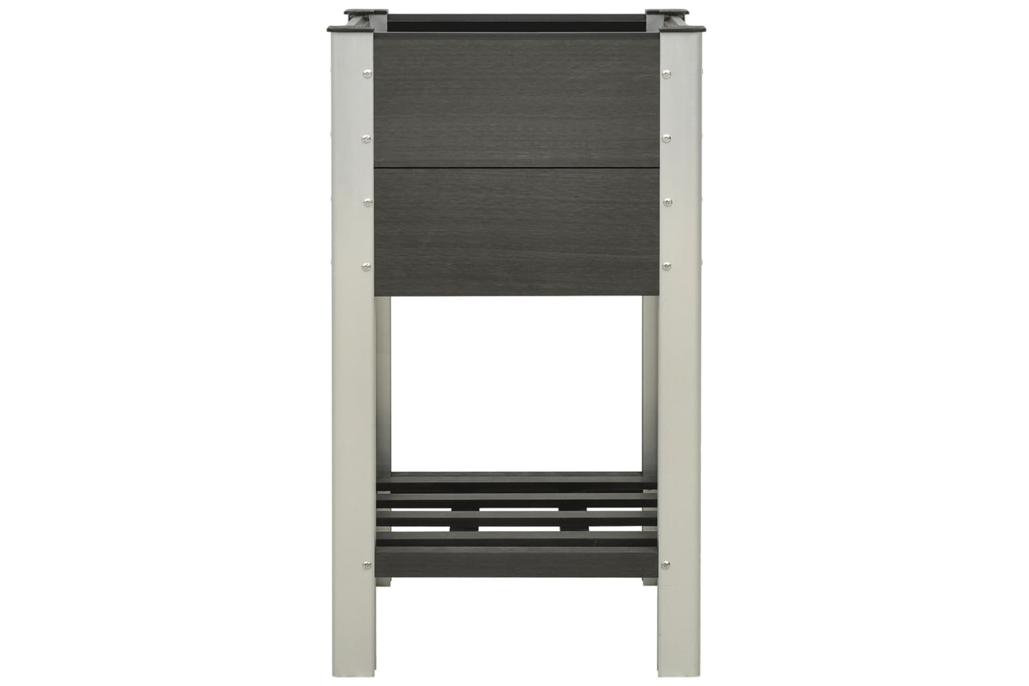 vidaXL 149013 Garden Raised Bed With Shelf 50x50x90cm Wpc Grey