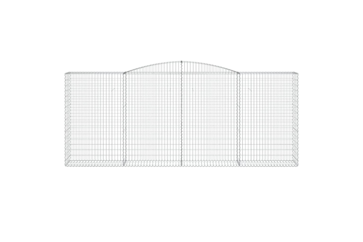 vidaXL 153538 Arched Gabion Basket 400x50x160/180cm Galvanised Iron