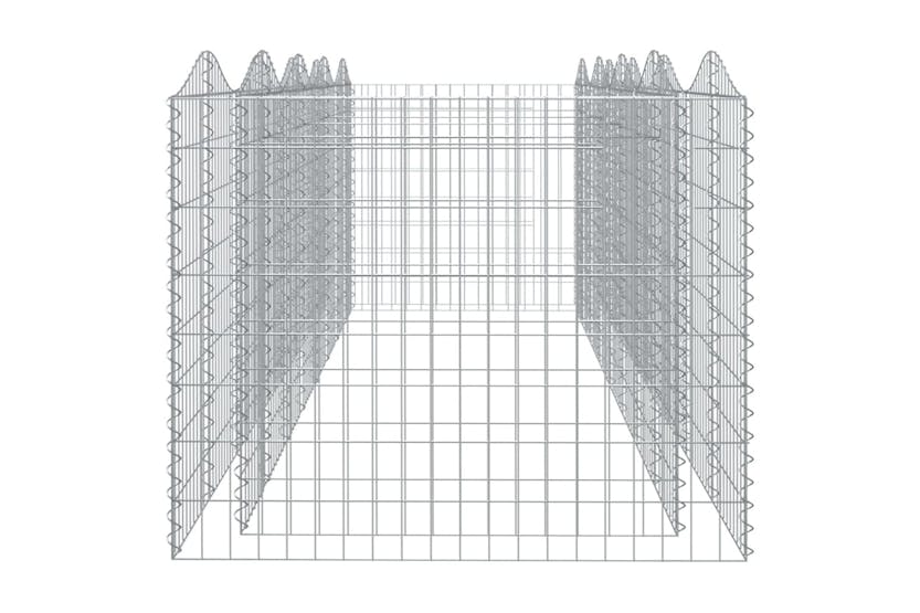 Vidaxl 153555 Arched Gabion Raised Bed 400x100x100 Cm Galvanised Iron