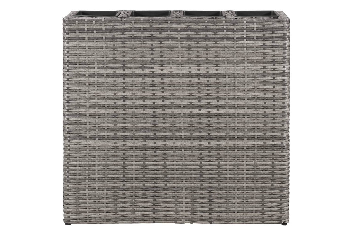 vidaXL 279080 Garden Raised Bed With 4 Pots 2 Pcs Poly Rattan Grey(2x45426)
