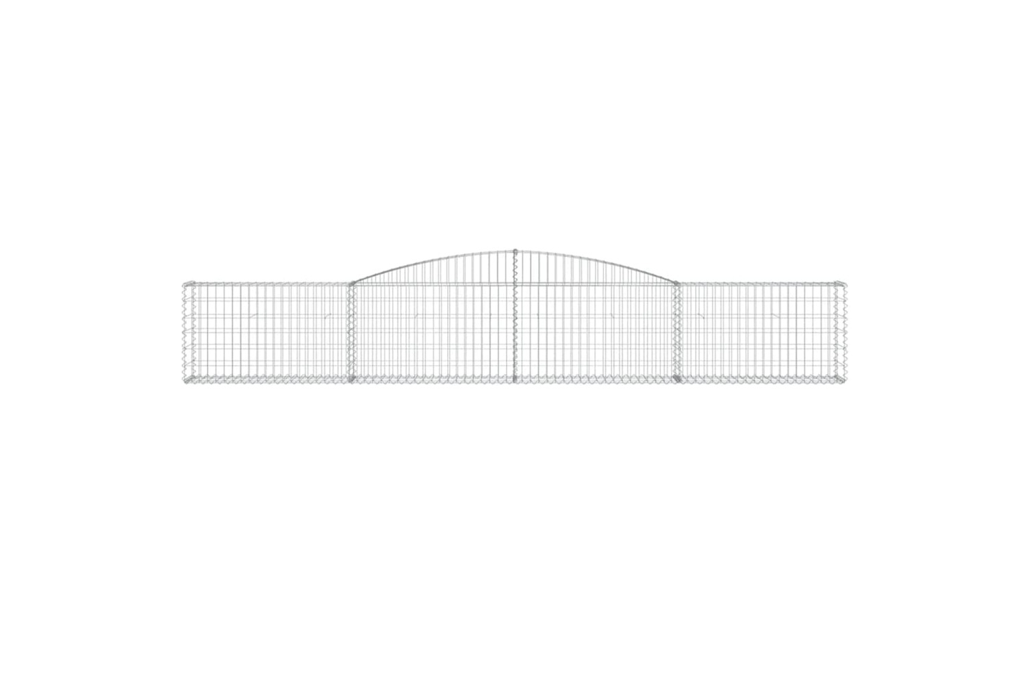 vidaXL 153523 Arched Gabion Basket 400x30x60/80cm Galvanised Iron