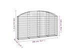 Vidaxl 153465 Arched Gabion Basket 200x30x100/120 Cm Galvanised Iron