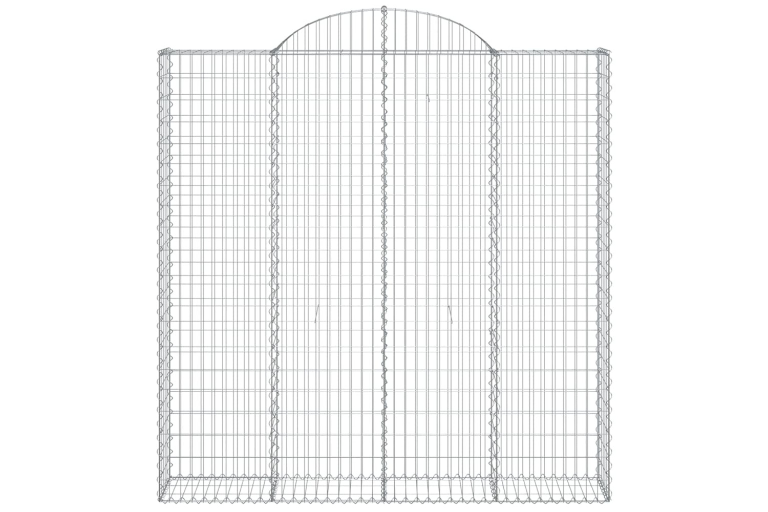 vidaXL 153490 Arched Gabion Basket 200x30x200/220cm Galvanised Iron