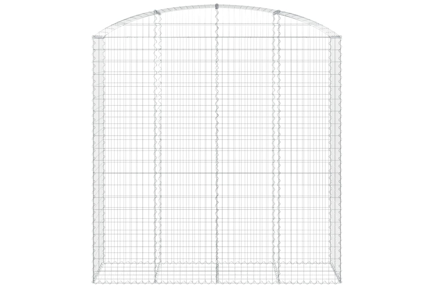 vidaXL 153480 Arched Gabion Basket 200x50x200/220cm Galvanised Iron