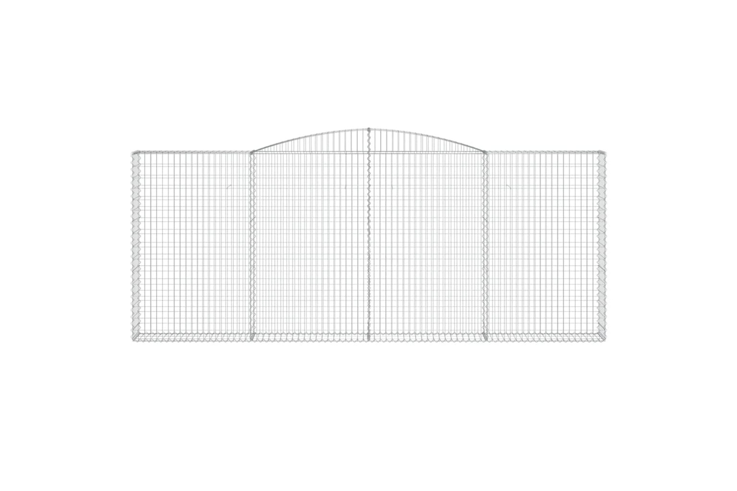 vidaXL 153528 Arched Gabion Basket 400x30x160/180cm Galvanised Iron