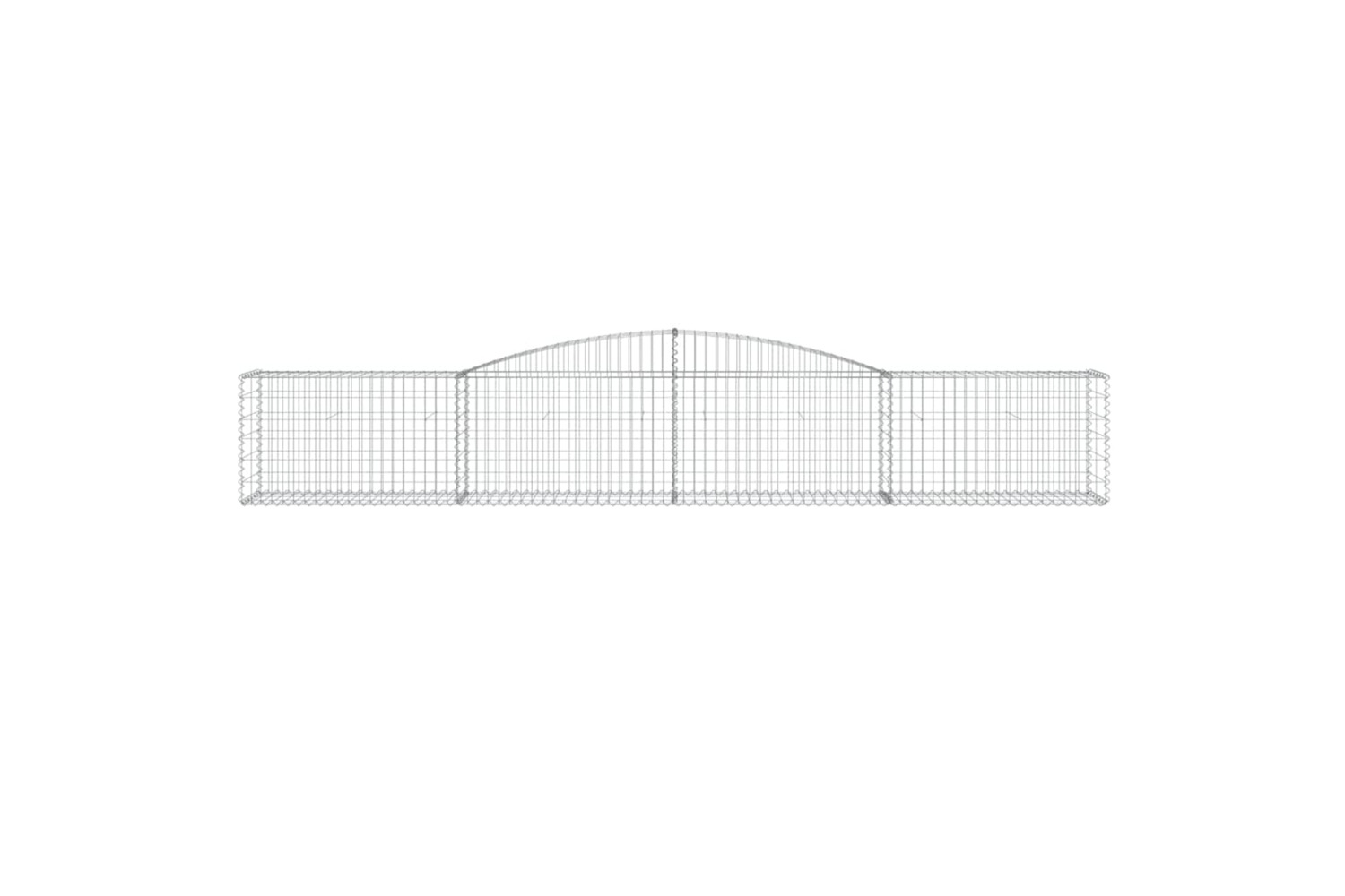vidaXL 153533 Arched Gabion Basket 400x50x60/80cm Galvanised Iron